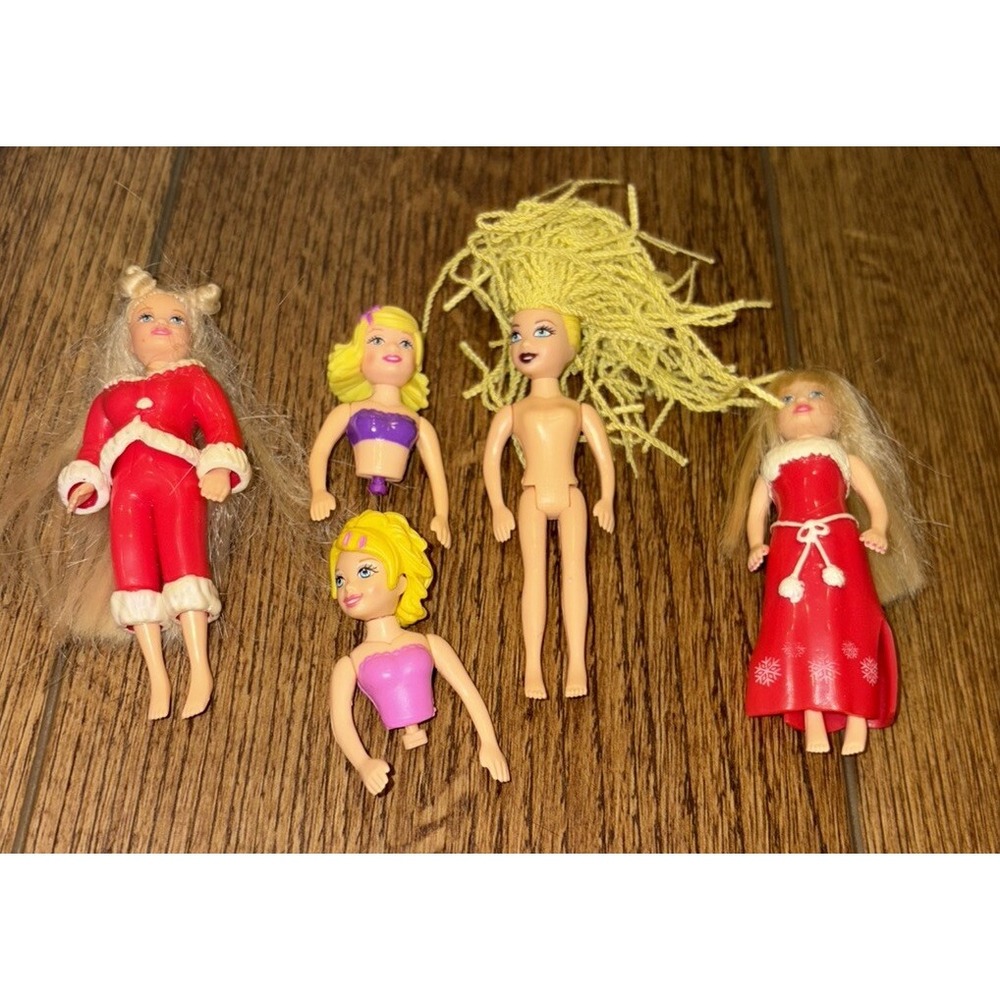 VTG Polly Pocket Doll Lot Polly Christmas Holiday Mattel Bratz Figure - Picture 2 of 11